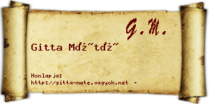 Gitta Máté névjegykártya