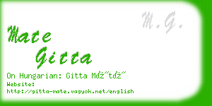 mate gitta business card